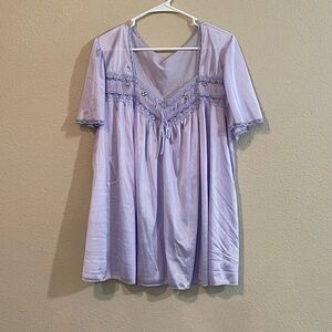 Lavender Short Sleeve Babydoll Dress